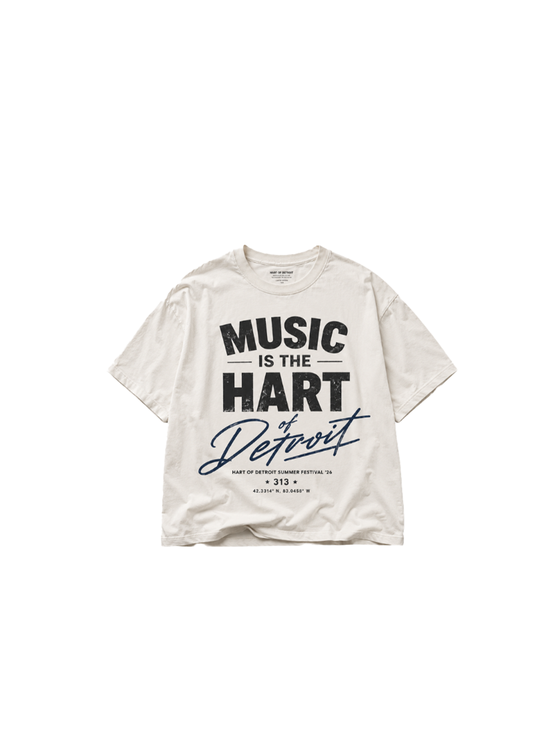 Music Is the Hart of Detroit tee